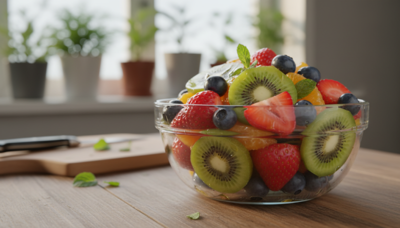 Voćna salata sa sezonskim voćem Voćna salata sa sezonskim voćem